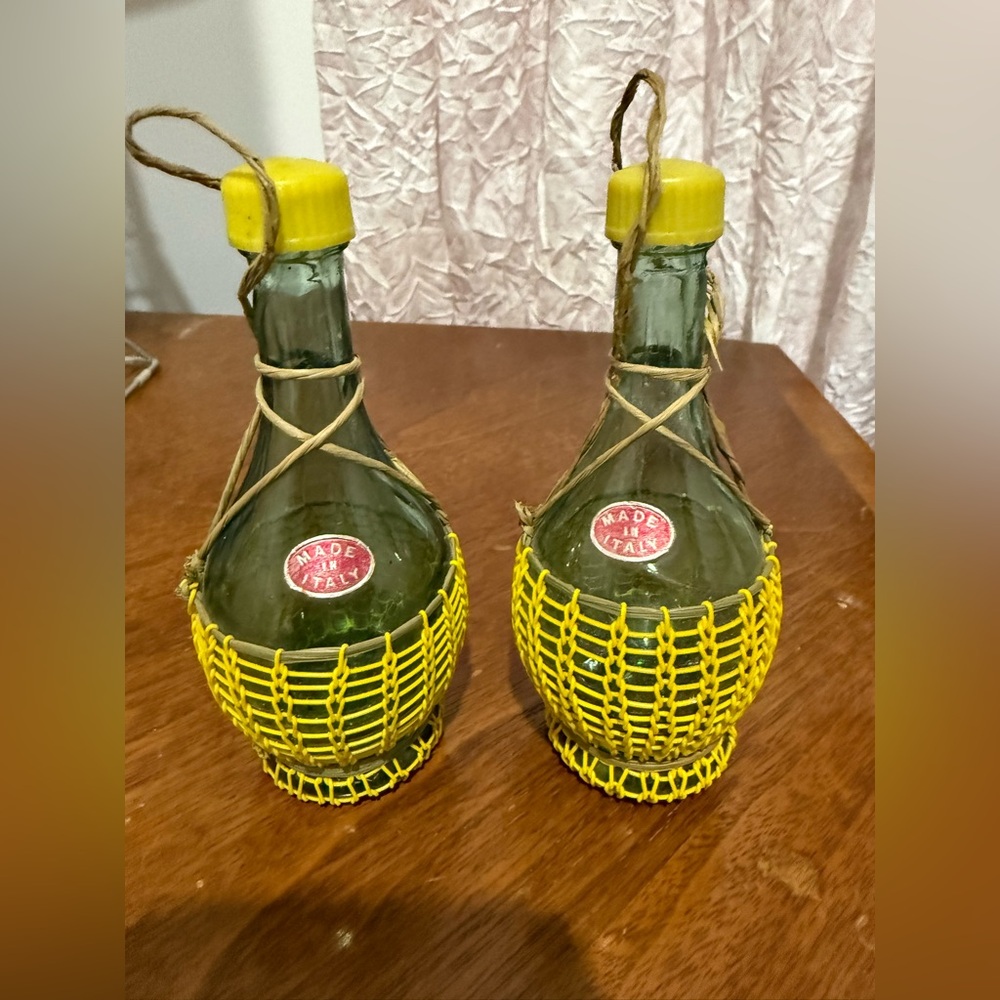 Vintage Wine Bottle Salt and Pepper Shakers
